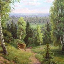 Схема вышивки «пейзаж»