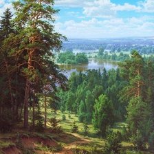 Схема вышивки «пейзаж»