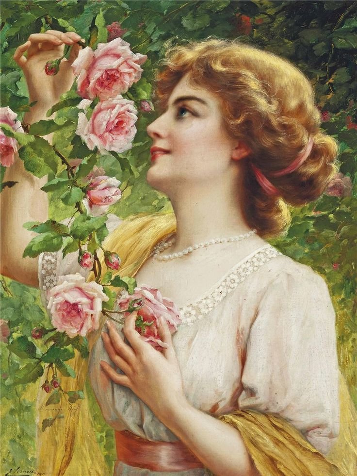 Девушка с розами - цветы, розы, девушка - оригинал