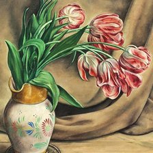 Схема вышивки «тюльпаны»