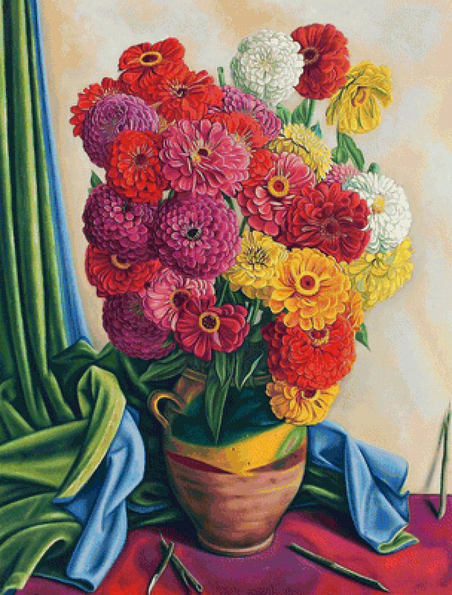 цинии - предпросмотр