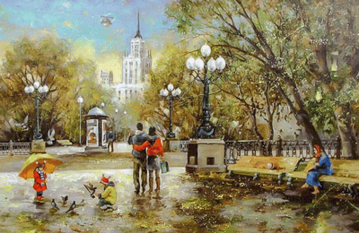 Yauzsky Boulevard. - sergey boev paintings.scenarys.people.birds. - предпросмотр