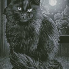 Схема вышивки «кошка»