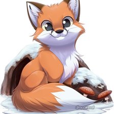 Схема вышивки «лисенок»