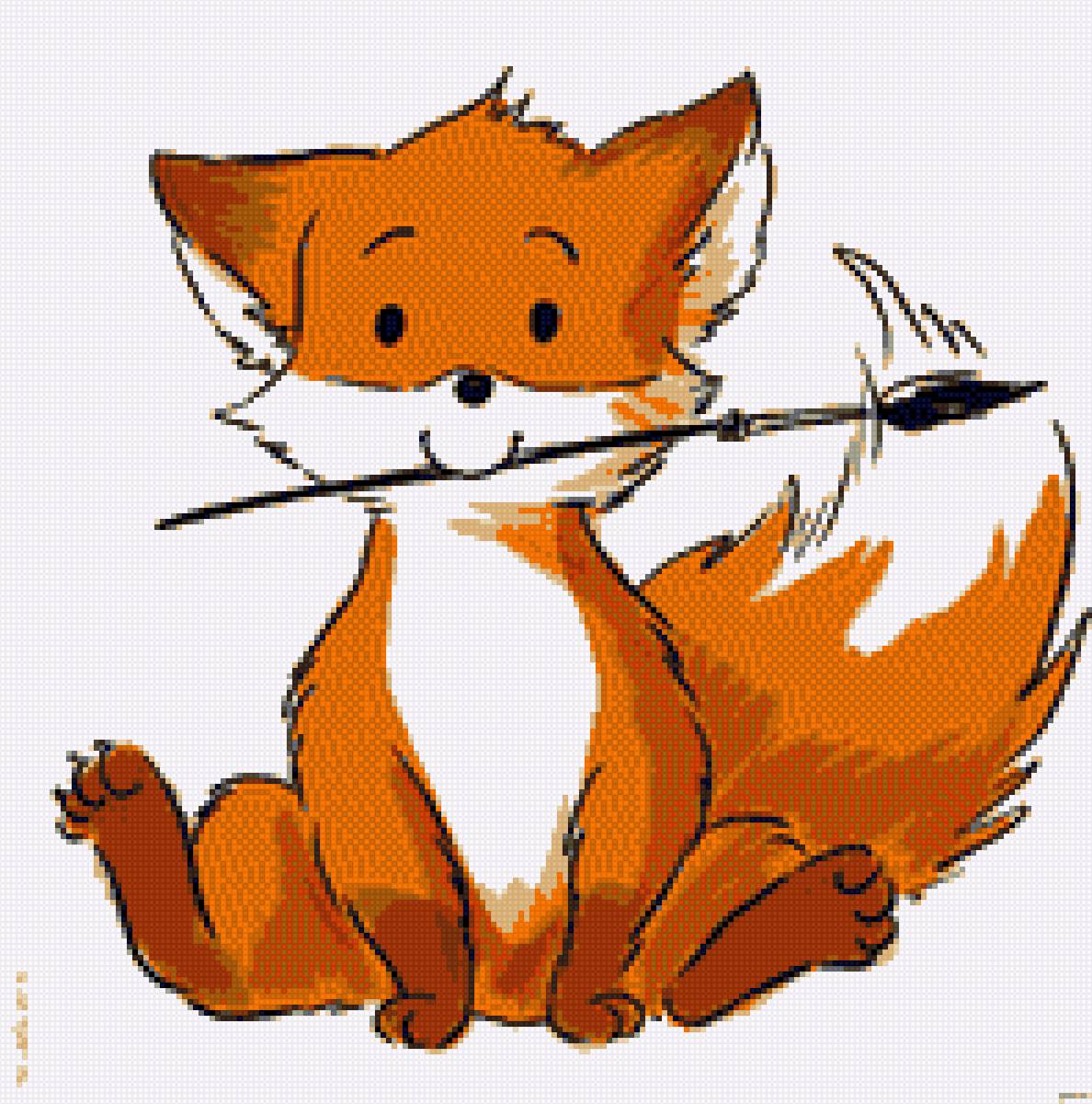 лисенок с кисточкой - предпросмотр