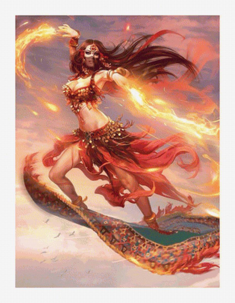 Танцовщица. - девушка, танцовщица, восток, фентези - предпросмотр