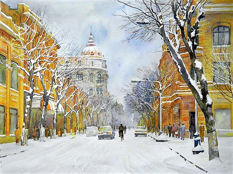 Зимняя Москва - оригинал