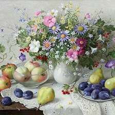 Схема вышивки «полевые цветы»