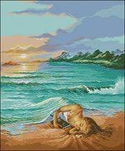 Схема вышивки «chica durmiendo en el mar»