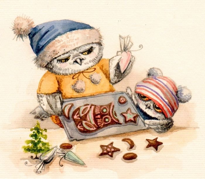 Совушки - сова, совы, семья - оригинал