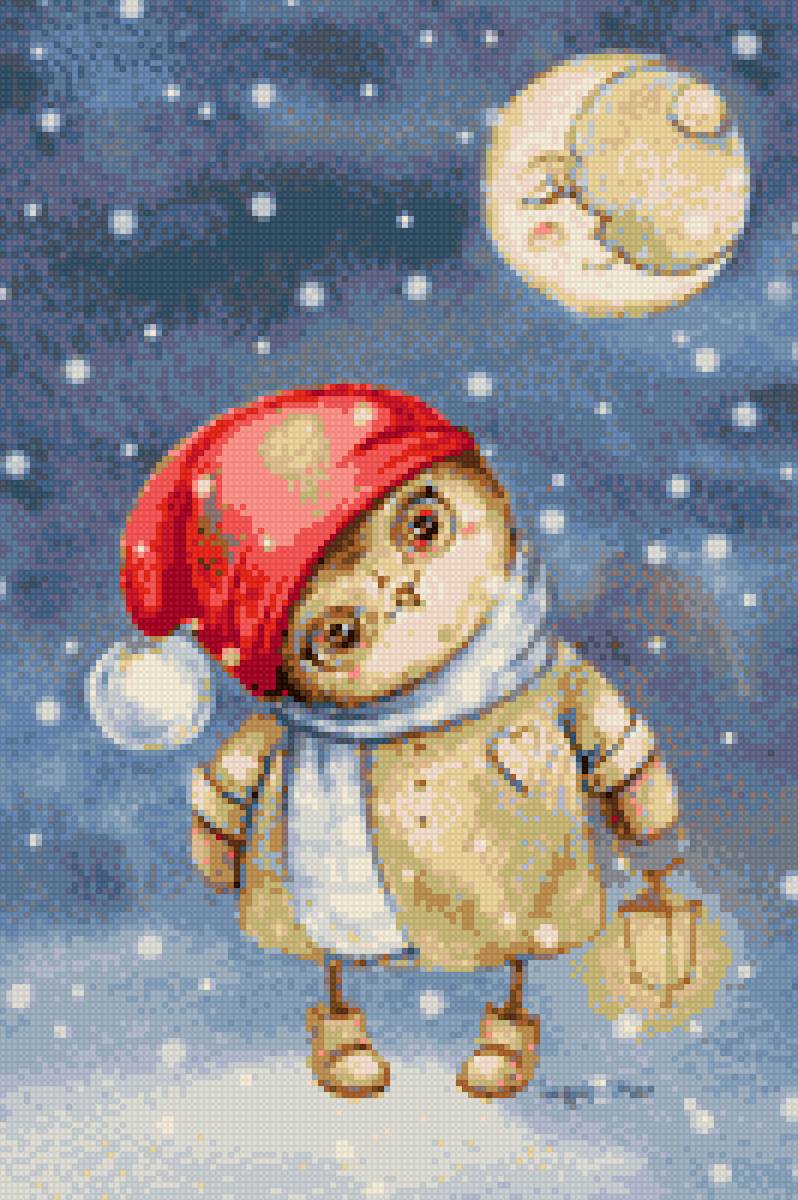 Совушка - зима, совы, сова - предпросмотр