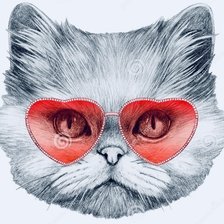 Схема вышивки «Котик»