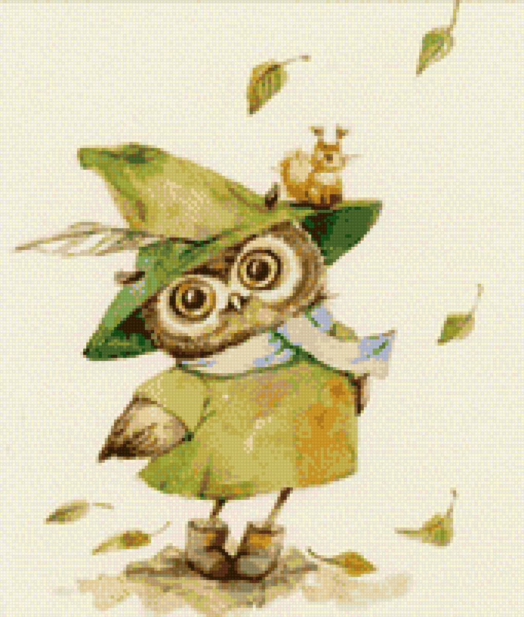 Совушка - осень, совы, сова - предпросмотр