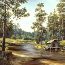 Схема вышивки «пейзаж»