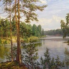 Схема вышивки «пейзаж»