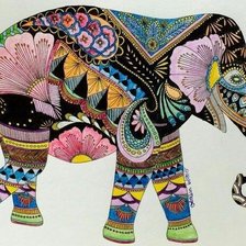 Оригинал схемы вышивки «Слон» (№2013820)