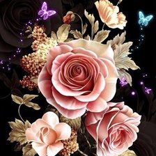 Схема вышивки «розы»