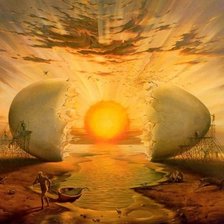 Схема вышивки «ВЛАДИМИР КУШ.РАССВЕТ В ОКЕАНЕ.-1»