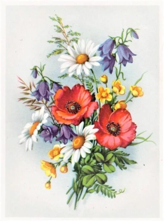 букет с маками - оригинал