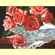 Оригинал схемы вышивки «Розы.» (№2015239)