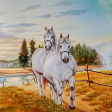 Схема вышивки «White Twins.»