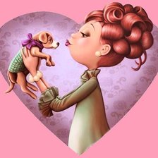 Схема вышивки «Поцелуй»