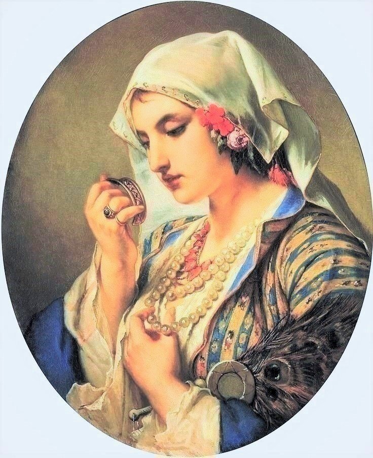 Девушка с браслетом - девушка, живопись, портрет, картина - оригинал