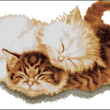 Схема вышивки «котята»