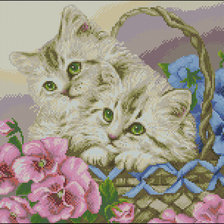 Схема вышивки «котята»