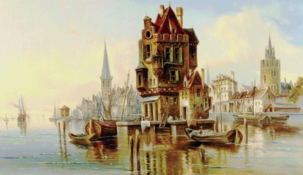 город на воде - город на воде, лодки, старый город - предпросмотр
