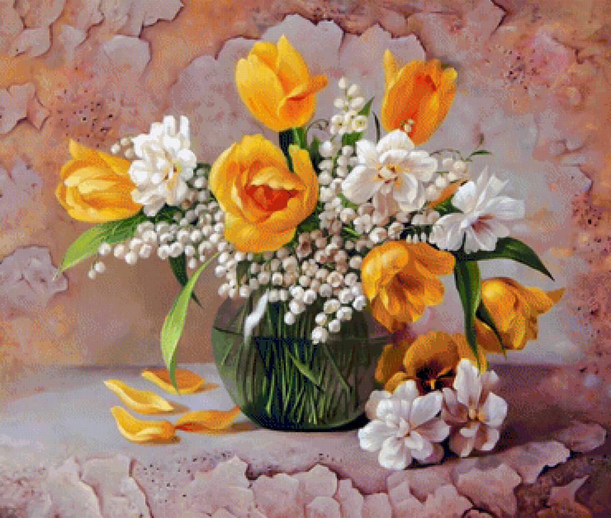 Bouquet with Lilies. - sergey minaev paintings.flowers and gardens. - предпросмотр