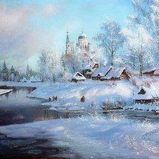 Схема вышивки «Картина Жданова Зима»