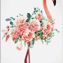 Схема вышивки «Фламинго»