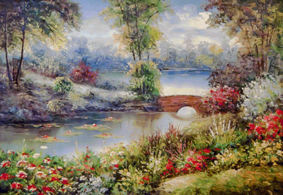 Summer's Garden. - scenarys.flowers and gardens. - предпросмотр