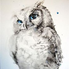 Схема вышивки «Снежная сова»
