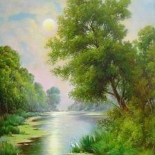 Схема вышивки «пейзаж»