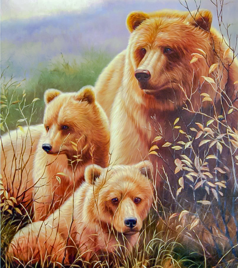 Bear's Family. - animals. - оригинал