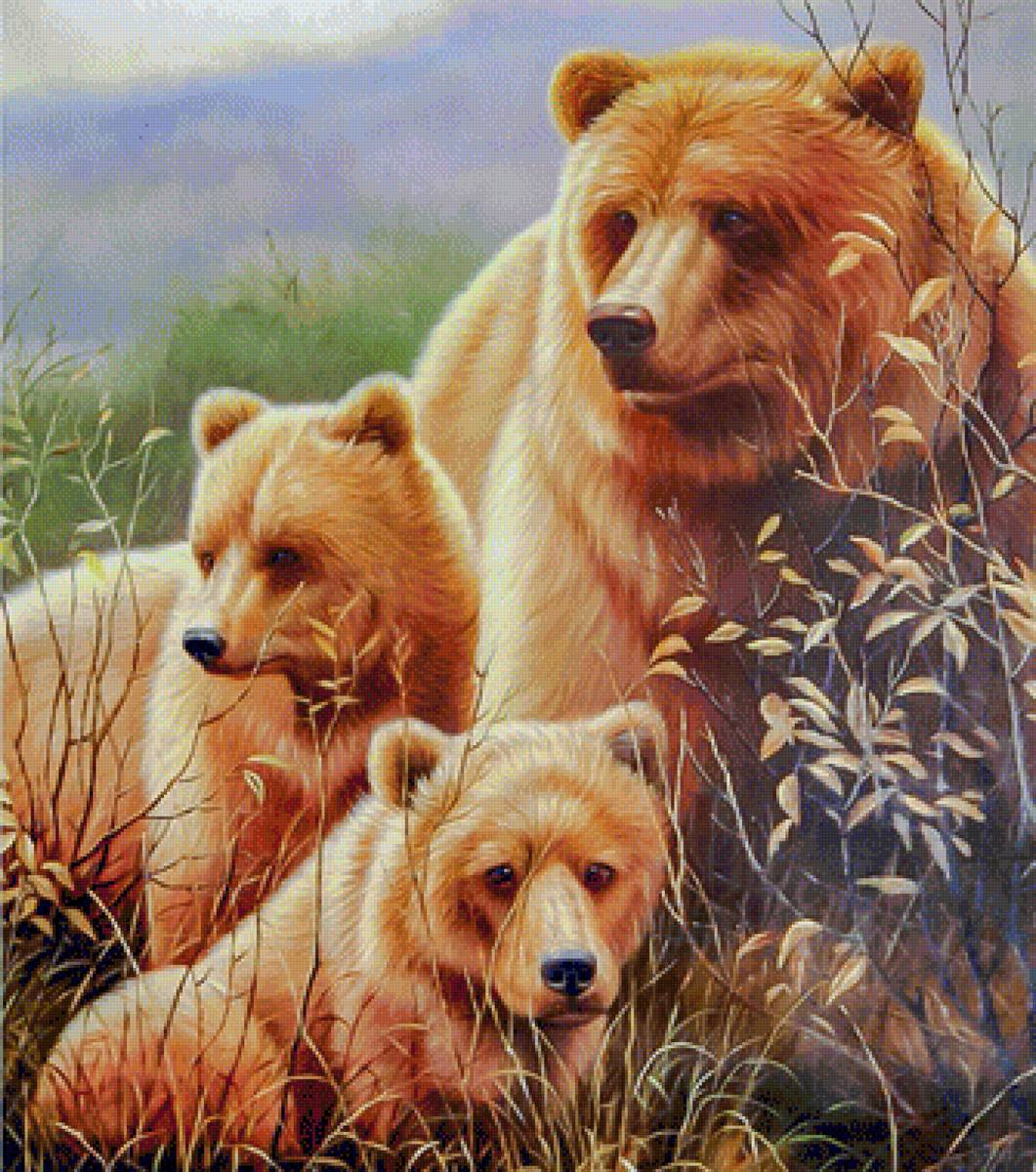 Bear's Family. - animals. - предпросмотр