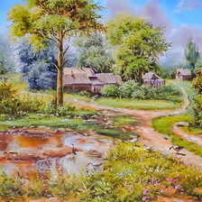 Схема вышивки «Country Morning.»