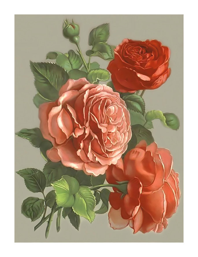 Розы. - розы, цветы, живопись, букет - оригинал