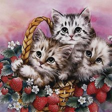 Схема вышивки «Котята»