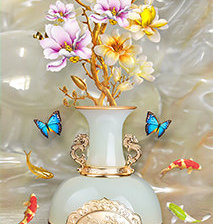 Схема вышивки «vaza,kvety»