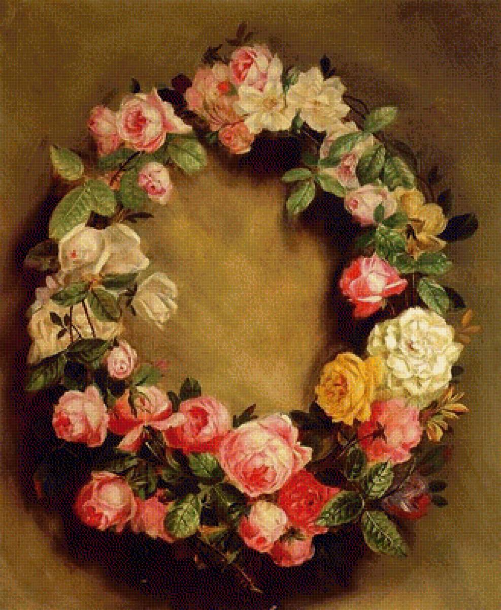Crown of Roses - 1858, crown of roses by pierre-auguste renoir - предпросмотр