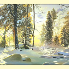 Оригинал схемы вышивки «Зимний лес.» (№2021490)