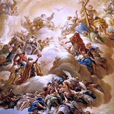 Схема вышивки «ВИНСЕНТЕ ЛОПЕС И ПОРТАНЬЯ.  ПОКЛОНЕНИЕ ТРОИЦЕ»