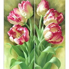 Оригинал схемы вышивки «Тюльпаны.» (№2022469)