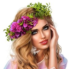 момиче с венец