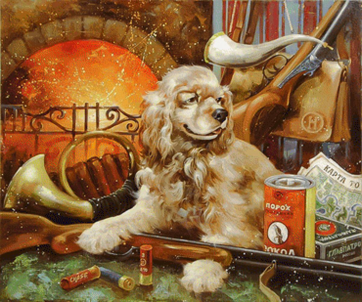 Hunter. - sergey boev paintings.animals. - предпросмотр