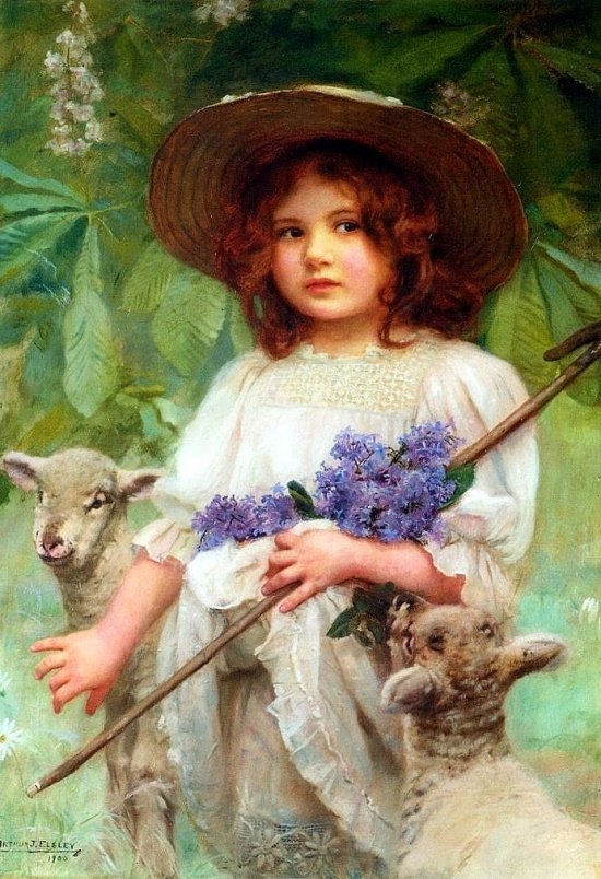 Юная пастушка - пастушка, девочка - оригинал