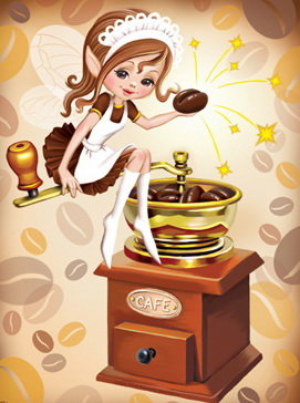 Кофейная фея - кофе, фея, столовая - оригинал